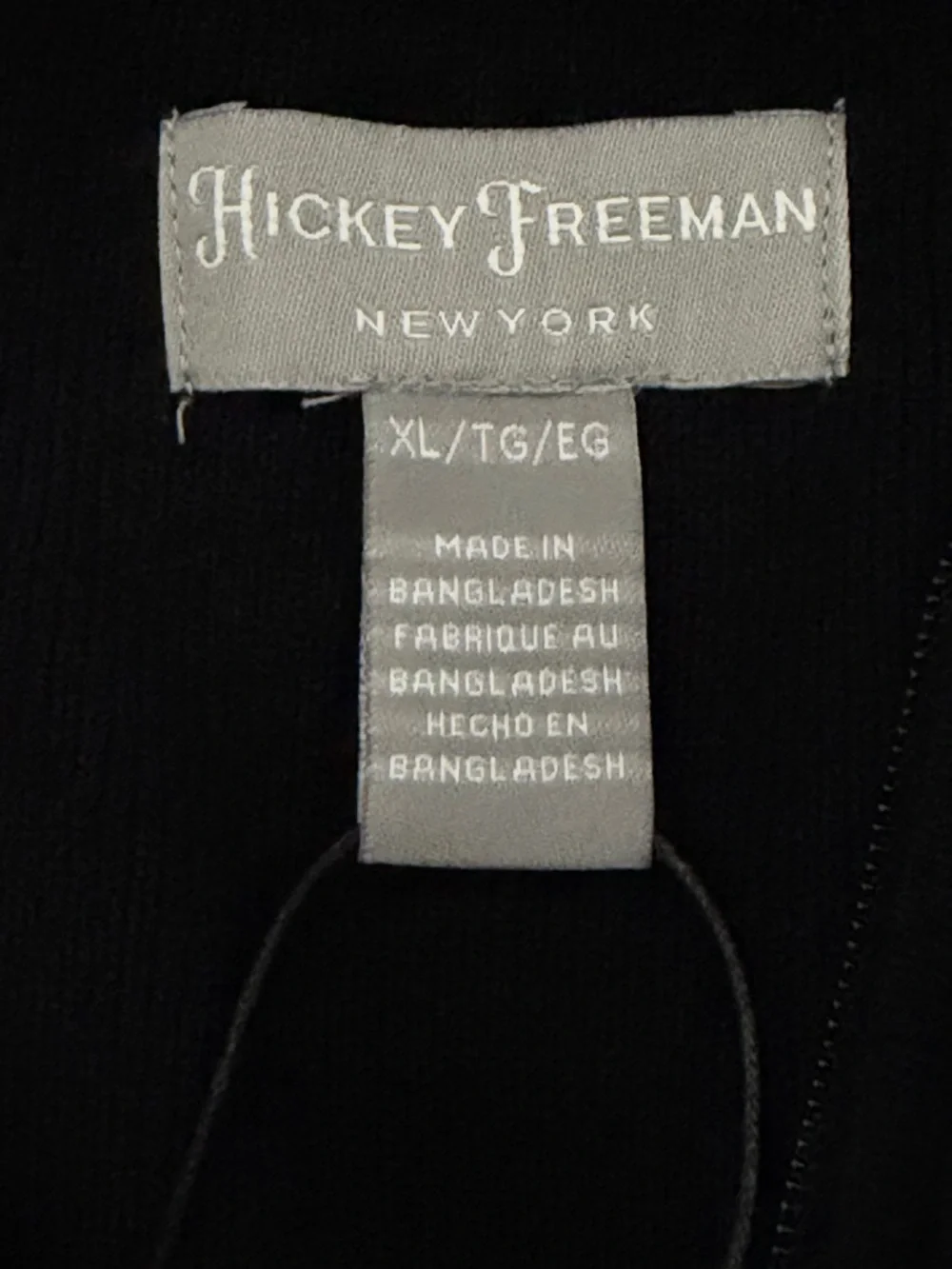 Hickey Freeman Black Sweater Polo XL NWT Quarter Zip